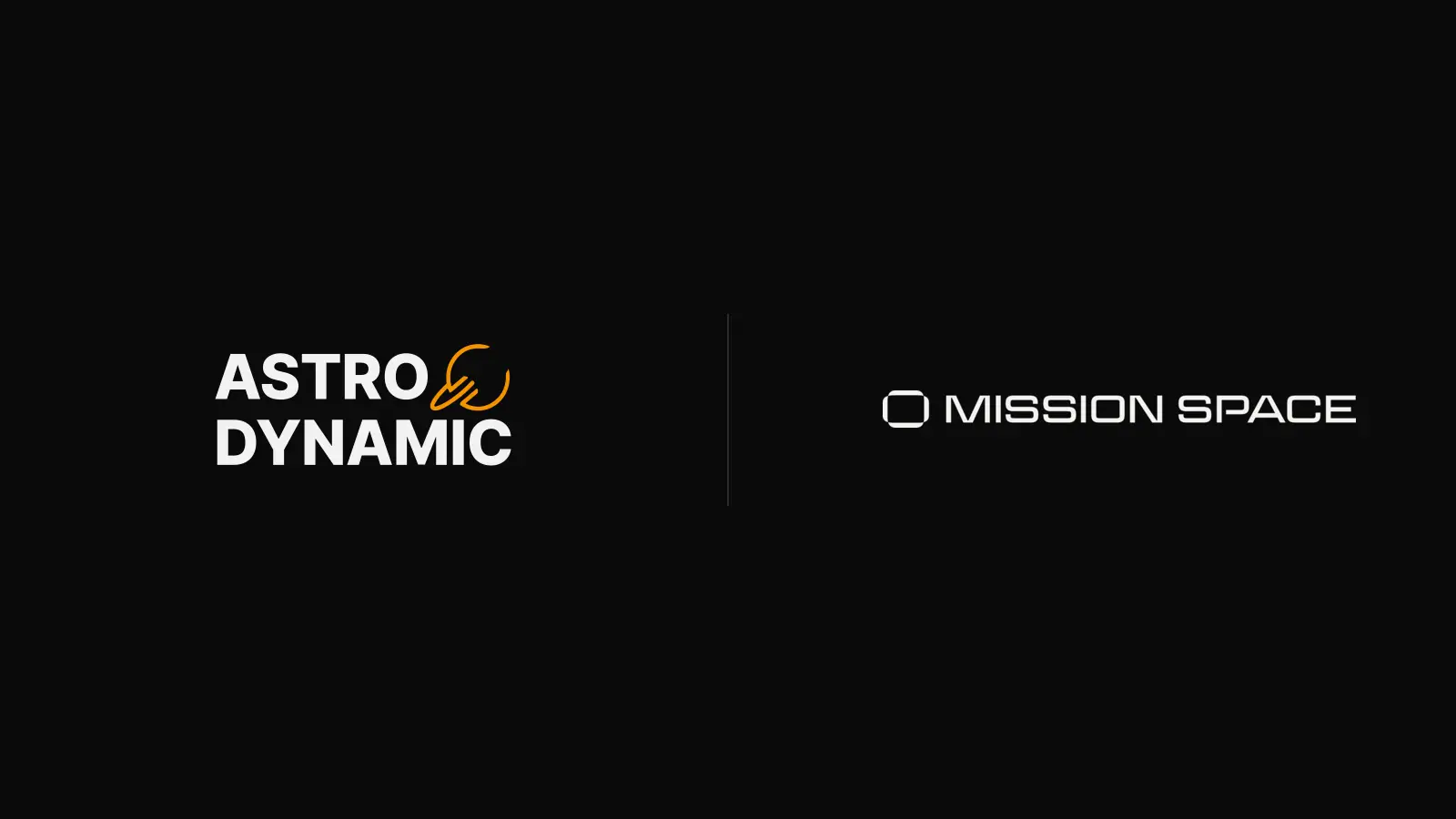 The Astro Dynamic and Mission Space logos side by side.